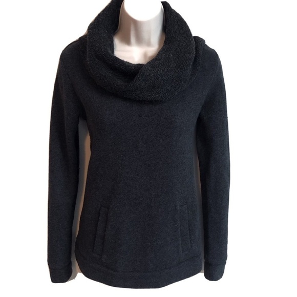 J. Crew funnel neck Blogger cozy pullover long sleeve pocket wool gray… - Picture 1 of 10